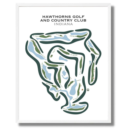 Hawthorns Golf and Country Club, Indiana - Printed Golf Courses