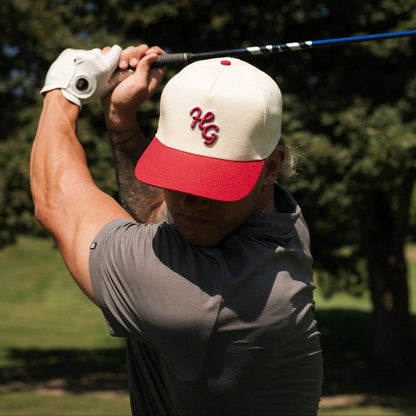 “HG” Icon Cardinal and Bone SnapBack Hat