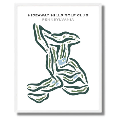 Hideaway Hills Golf Club, Pennsylvania - Printed Golf Courses