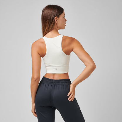 High Neck Pocket Long Bra