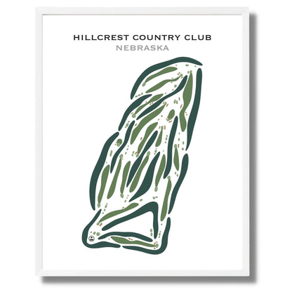Hillcrest Country Club, Nebraska - Printed Golf Courses