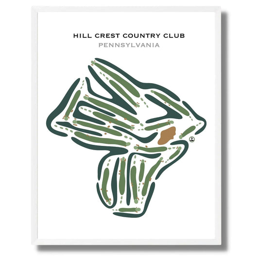 Hill Crest Country Club, Pennsylvania - Printed Golf Courses