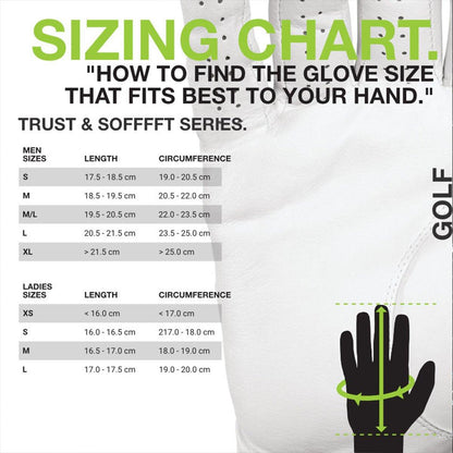 HIRZL Trust Hybrid - Golf Gloves - White / Black