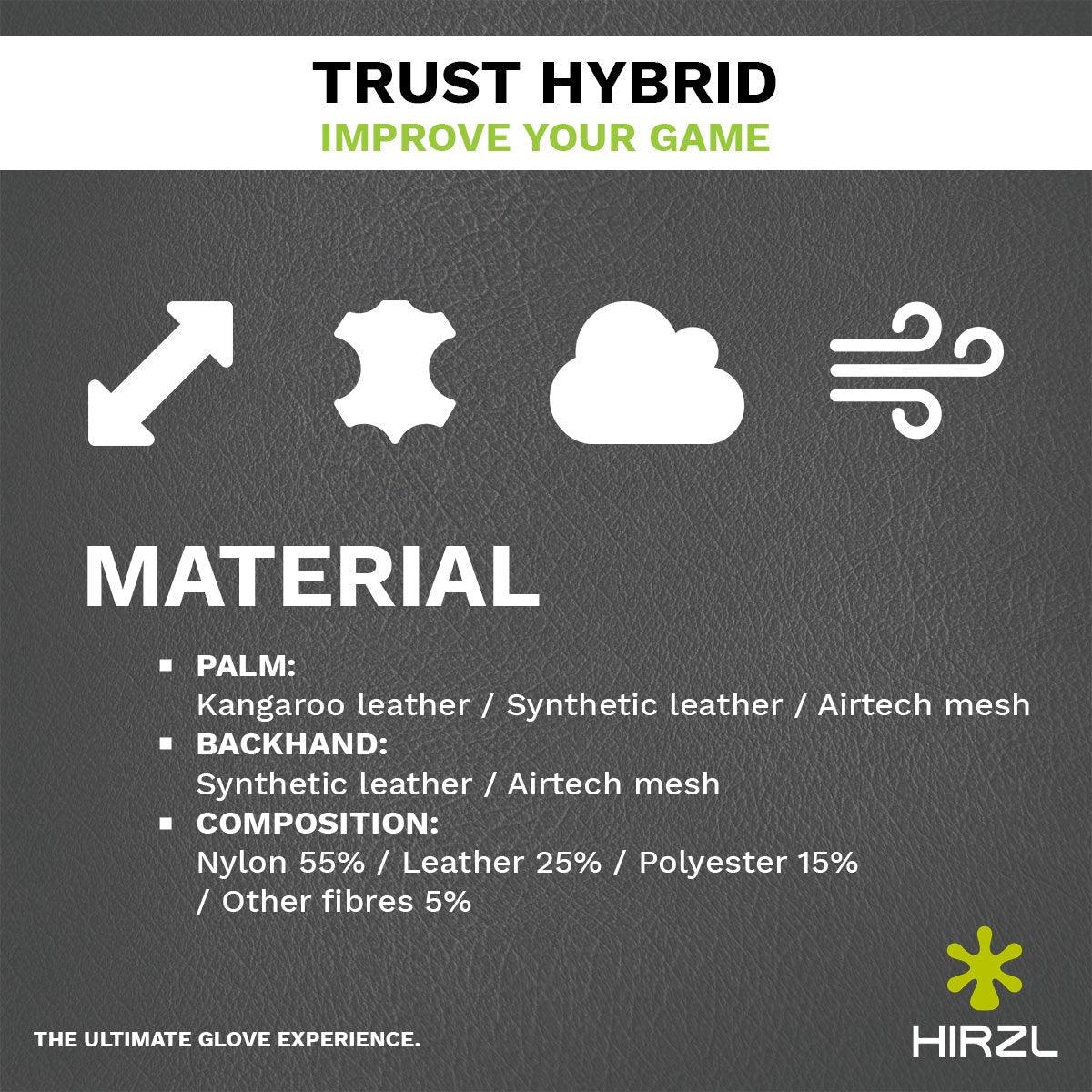 HIRZL Trust Hybrid - Golf Gloves - White / Black