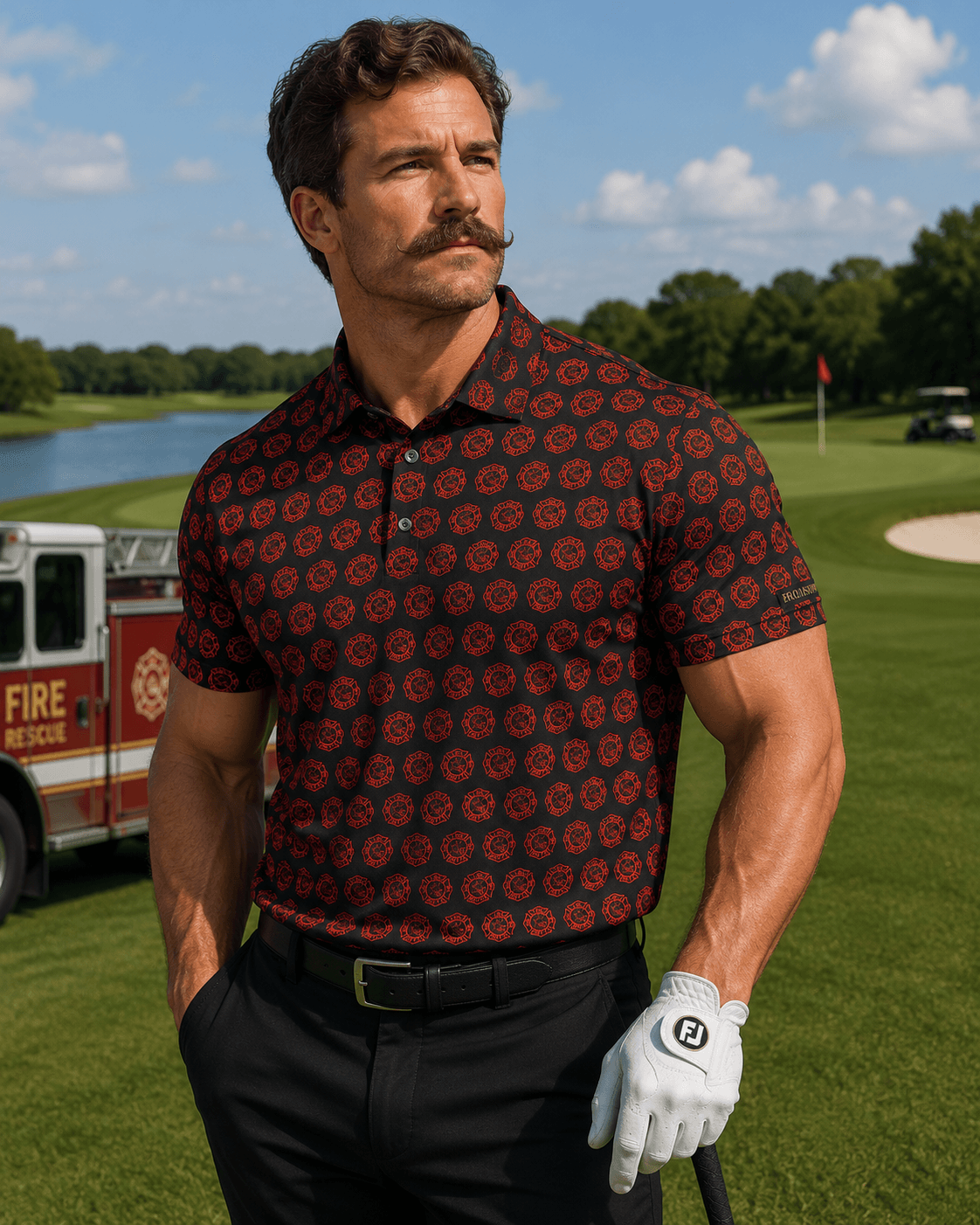 House of Fire Performance Golf Polo