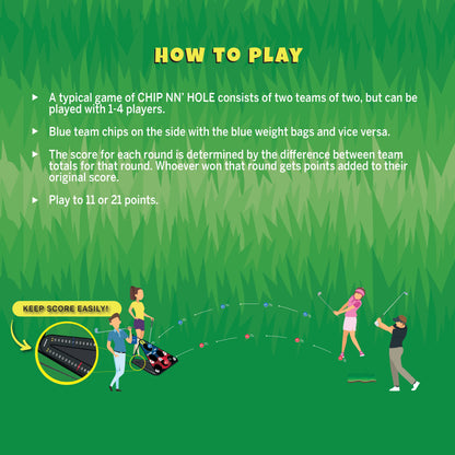 CHIP NN' HOLE Game Mode | Golf balls With Golf Mats ONLY | Targets NOT Included | Golf Meets Cornhole |