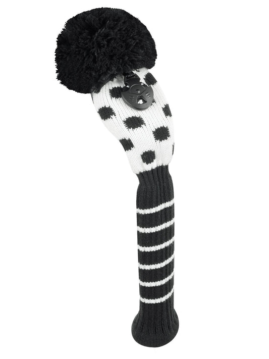 Black & White Dot Hybrid Headcover - Just4Golf