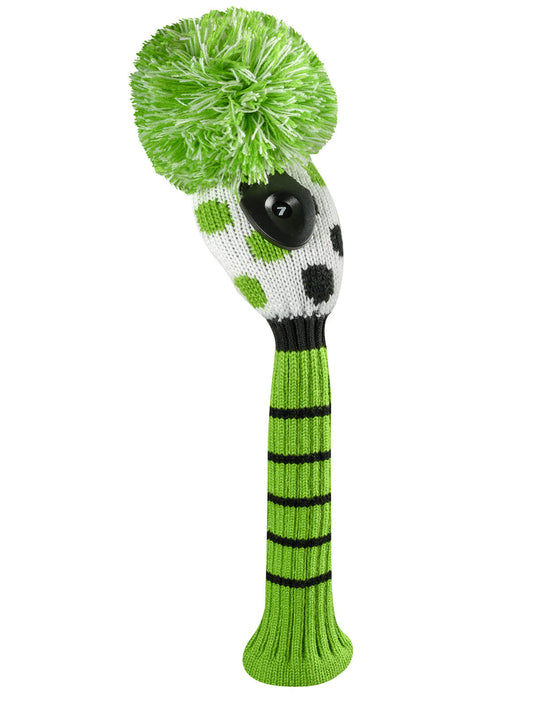 Lime, Black & White Dot Hybrid Headcover - Just4Golf