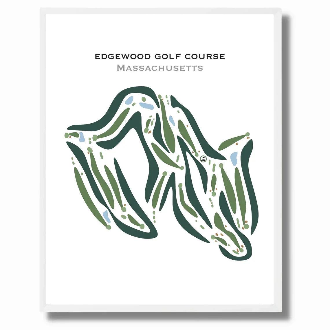 Edgewood Golf Course, Massachusetts - Printed Golf Courses