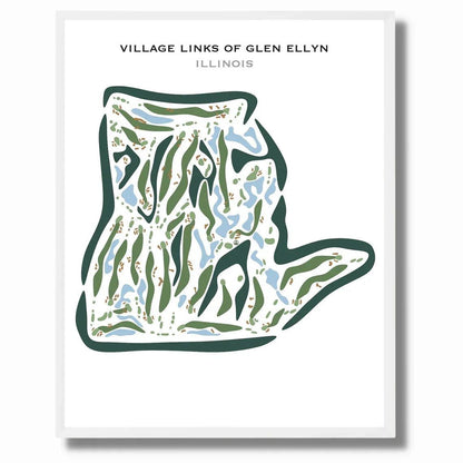 Village links of Glen Ellyn, Illinois - Printed Golf Courses