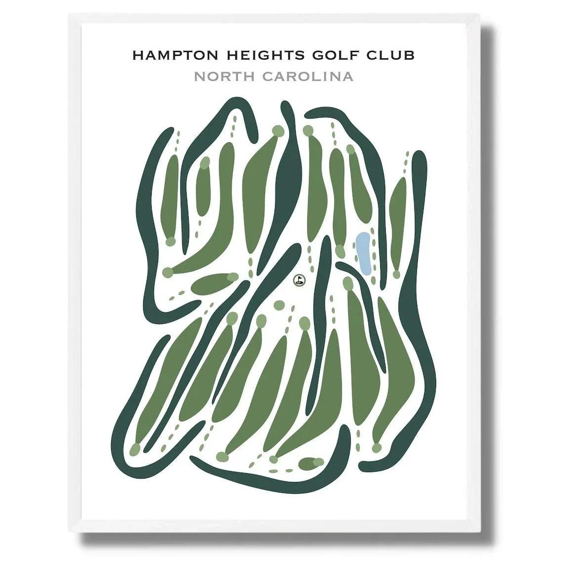 Hampton Heights Golf Club, North Carolina - Printed Golf Courses