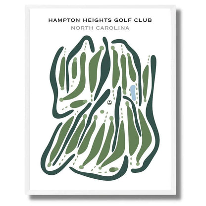 Hampton Heights Golf Club, North Carolina - Printed Golf Courses