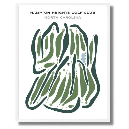 Hampton Heights Golf Club, North Carolina - Printed Golf Courses