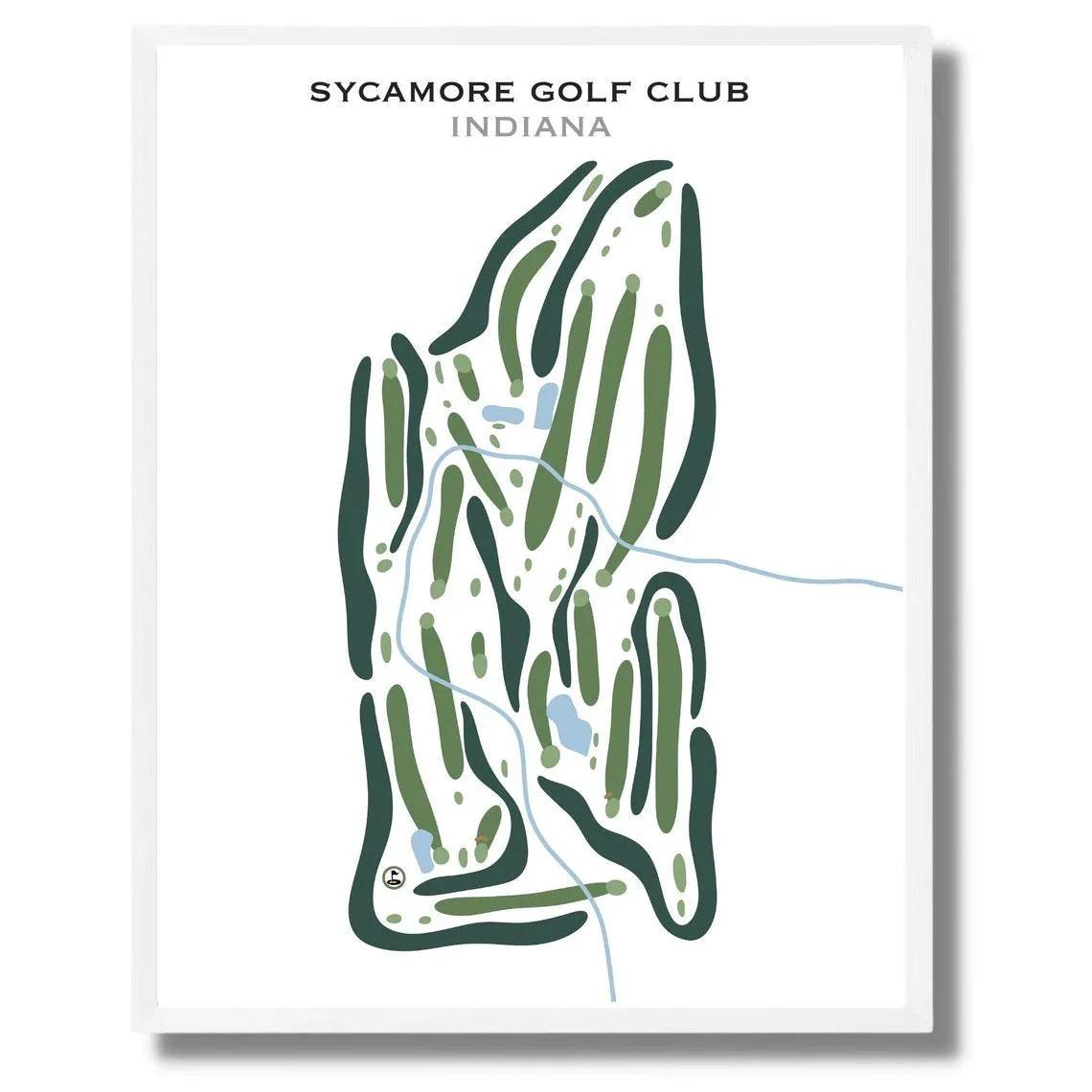 Sycamore Golf Club, Indiana - Printed Golf Courses