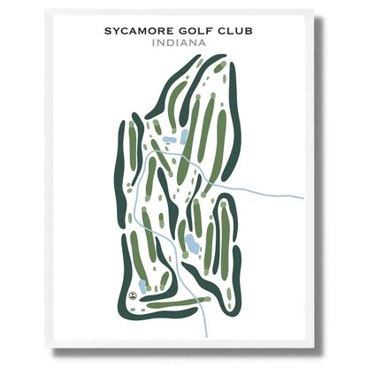 Sycamore Golf Club, Indiana - Printed Golf Courses