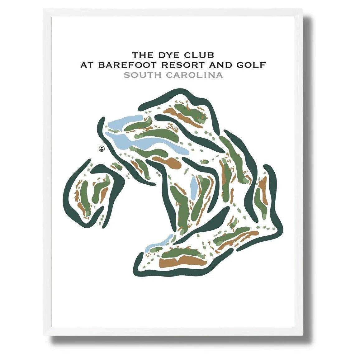 The Dye Club At Barefoot Resort, South Carolina - Printed Golf Courses