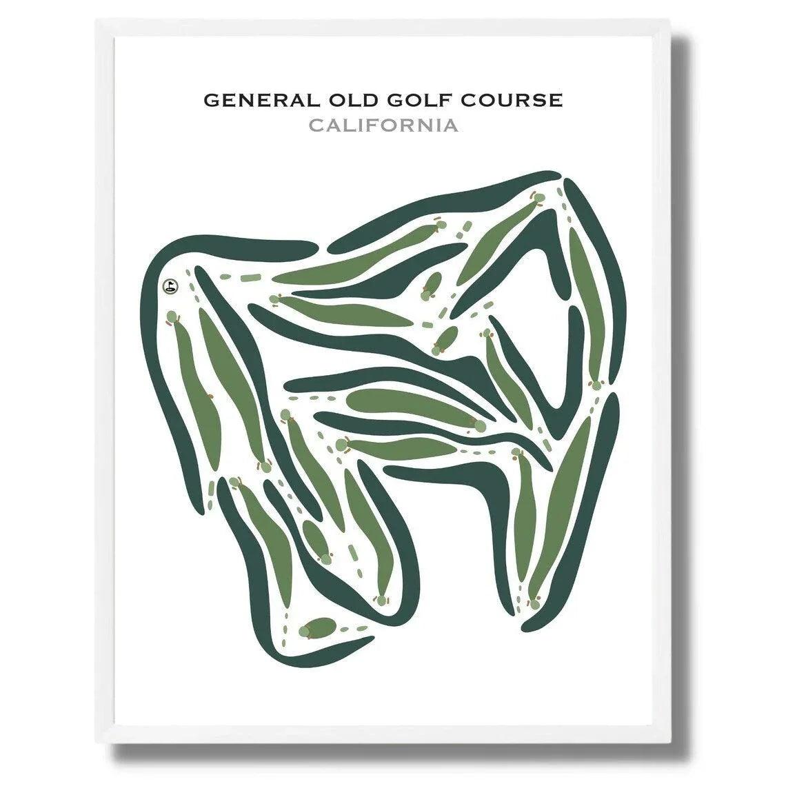 General Old Golf Course, California - Printed Golf Courses