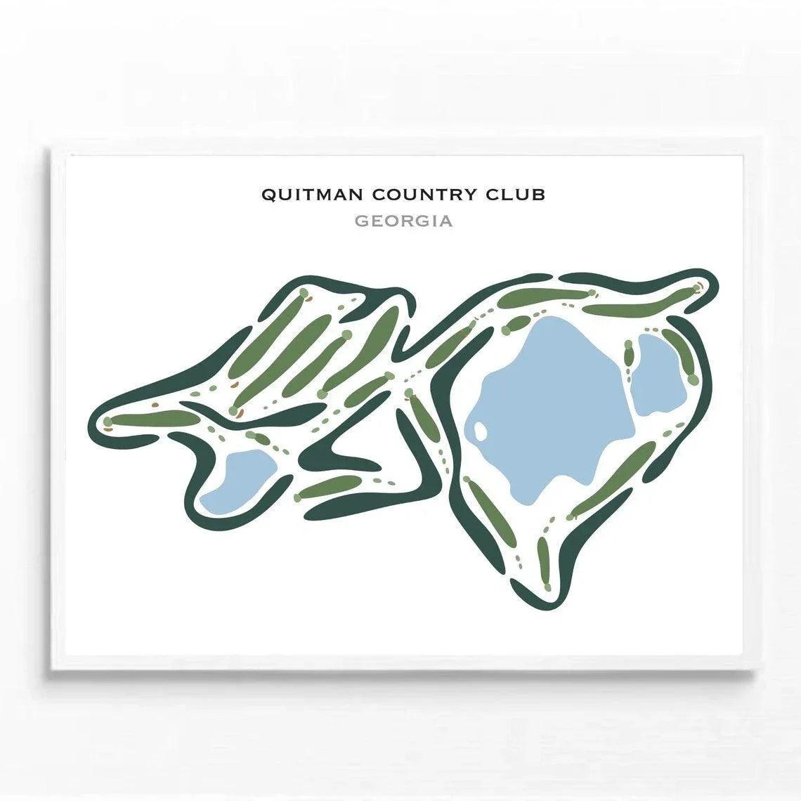 Quitman Country Club, Georgia - Printed Golf Courses