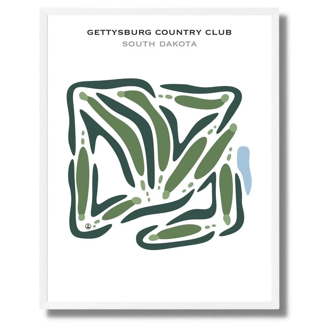 Gettysburg Country Club, South Dakota - Printed Golf Courses