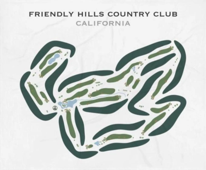 Friendly Hills Country Club, California - Printed Golf Courses