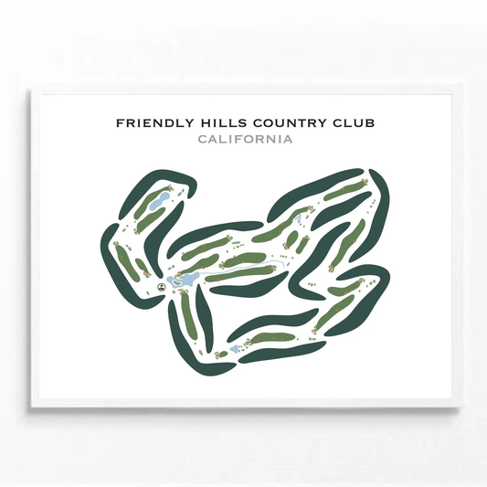Friendly Hills Country Club, California - Printed Golf Courses