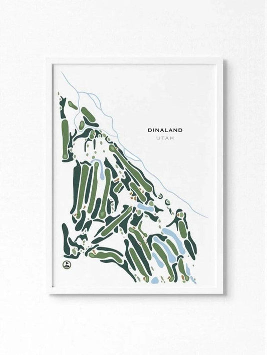Dinaland Golf Course, Vernal Utah - Printed Golf Courses