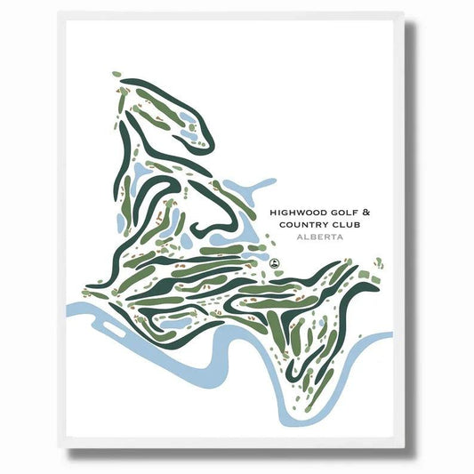 Highwood Golf & Country Club, Alberta - Printed Golf Courses