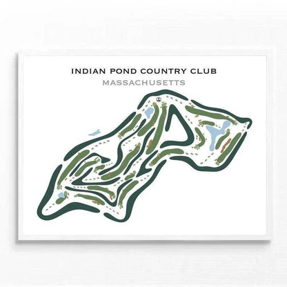 Indian Pond Country Club, Massachusetts - Printed Golf Courses