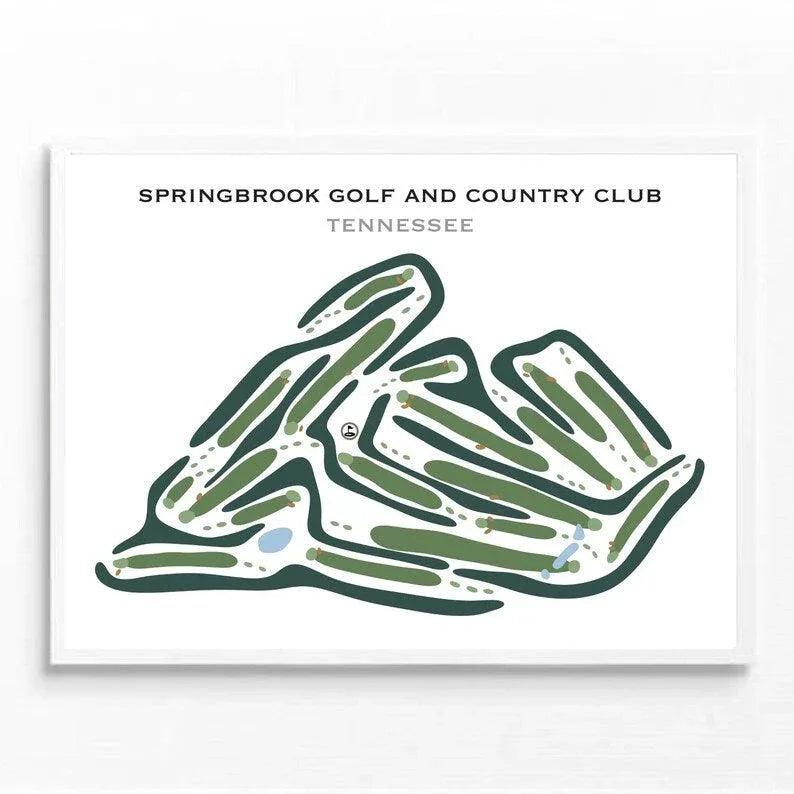 Springbrook Golf & Country Club, Tennessee - Printed Golf Courses