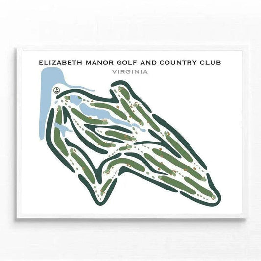 Elizabeth Manor Golf & Country Club, Virginia - Printed Golf Courses