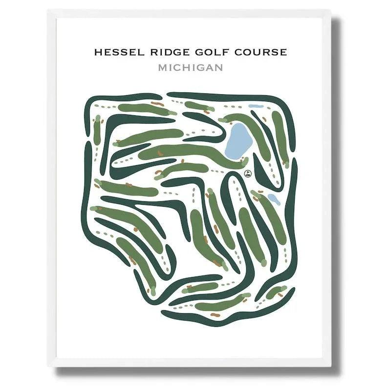 Hessel Ridge Golf Course, Michigan - Printed Golf Courses