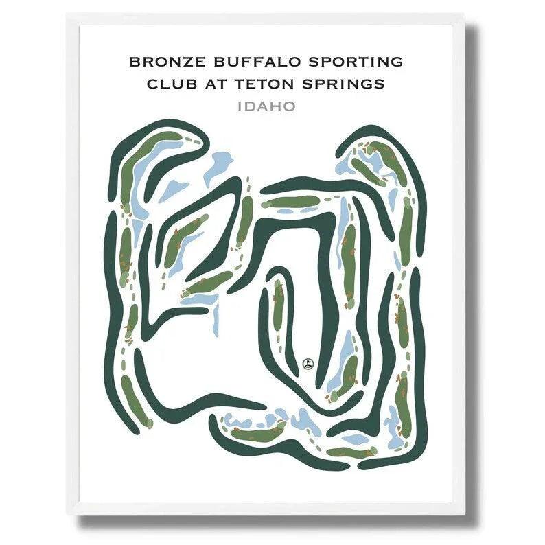 Bronze Buffalo Sporting Club at Teton Springs, Idaho - Printed Golf Courses