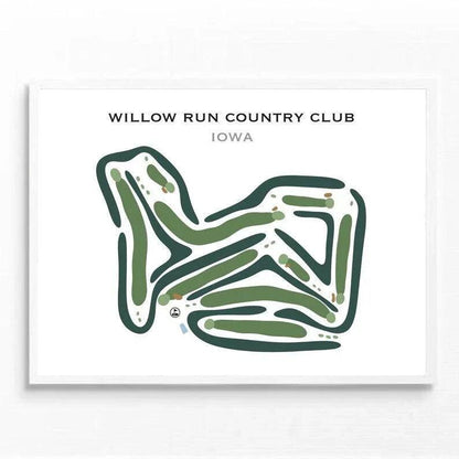 Willow Run Country Club, Iowa - Printed Golf Courses