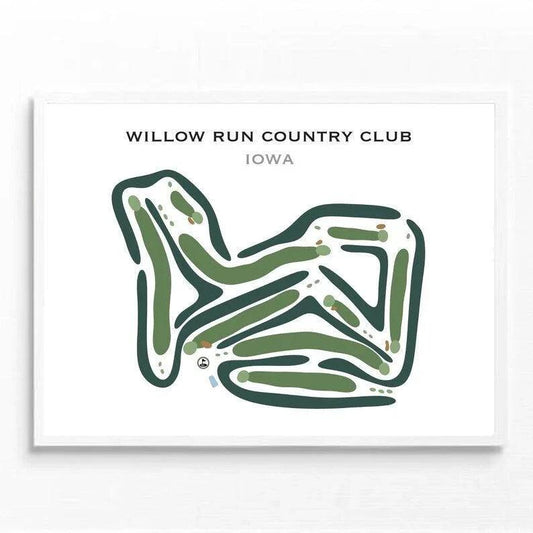 Willow Run Country Club, Iowa - Printed Golf Courses