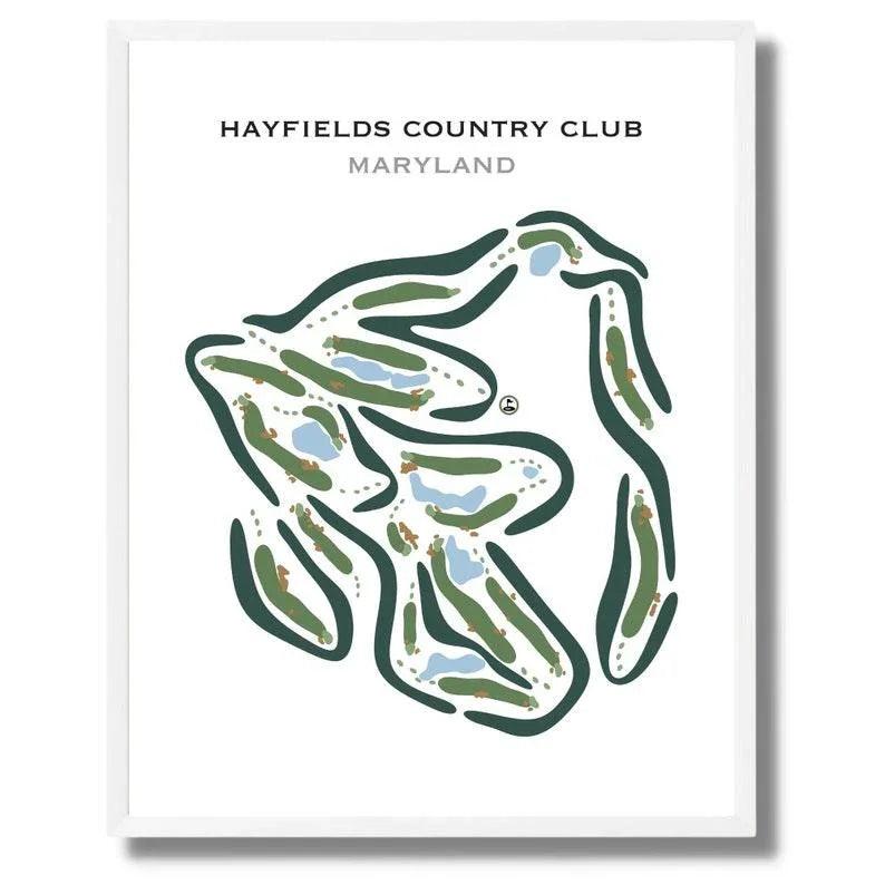 Hayfields Country Club, Maryland - Printed Golf Courses