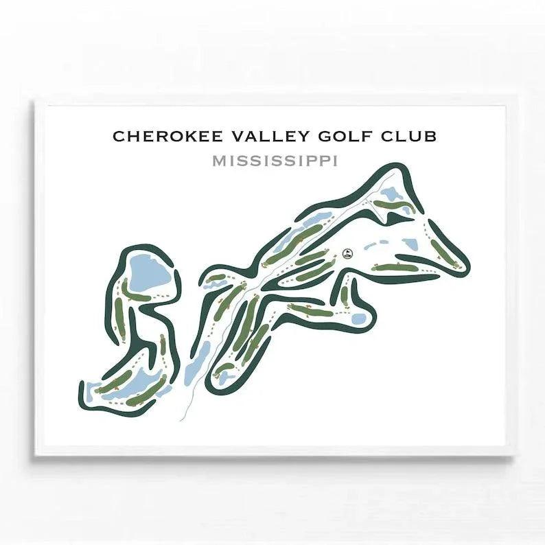 Cherokee Valley Golf Club, Mississippi - Printed Golf Courses