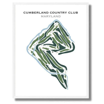 Cumberland Country Club, Maryland - Printed Golf Courses