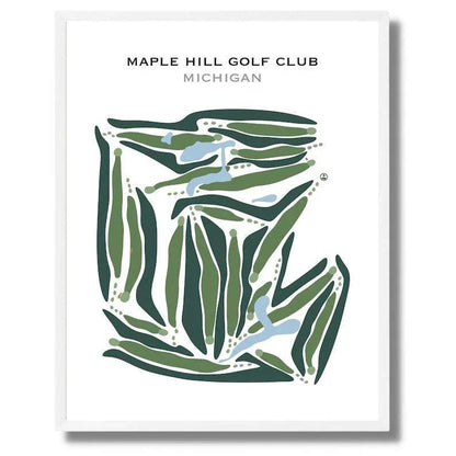 Maple Hill Golf Club, Michigan - Printed Golf Courses