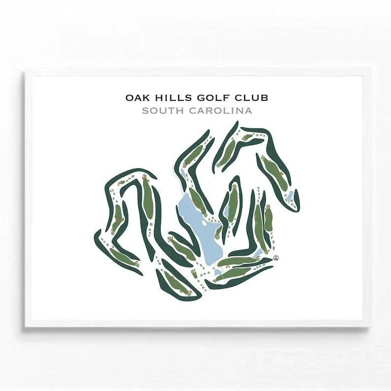 Oak Hills Golf Club, South Carolina - Printed Golf Courses