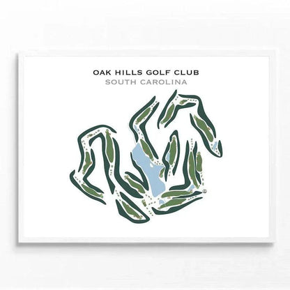 Oak Hills Golf Club, South Carolina - Printed Golf Courses