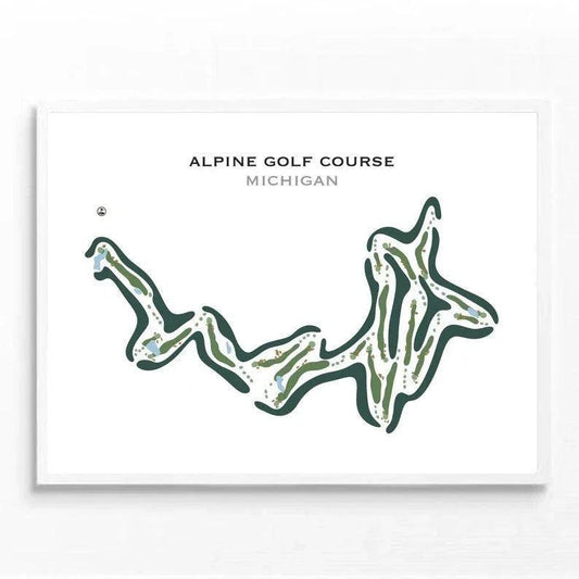 Alpine Golf Course, Michigan - Printed Golf Courses