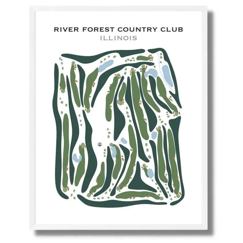 River Forest Country Club, Illinois - Printed Golf Courses