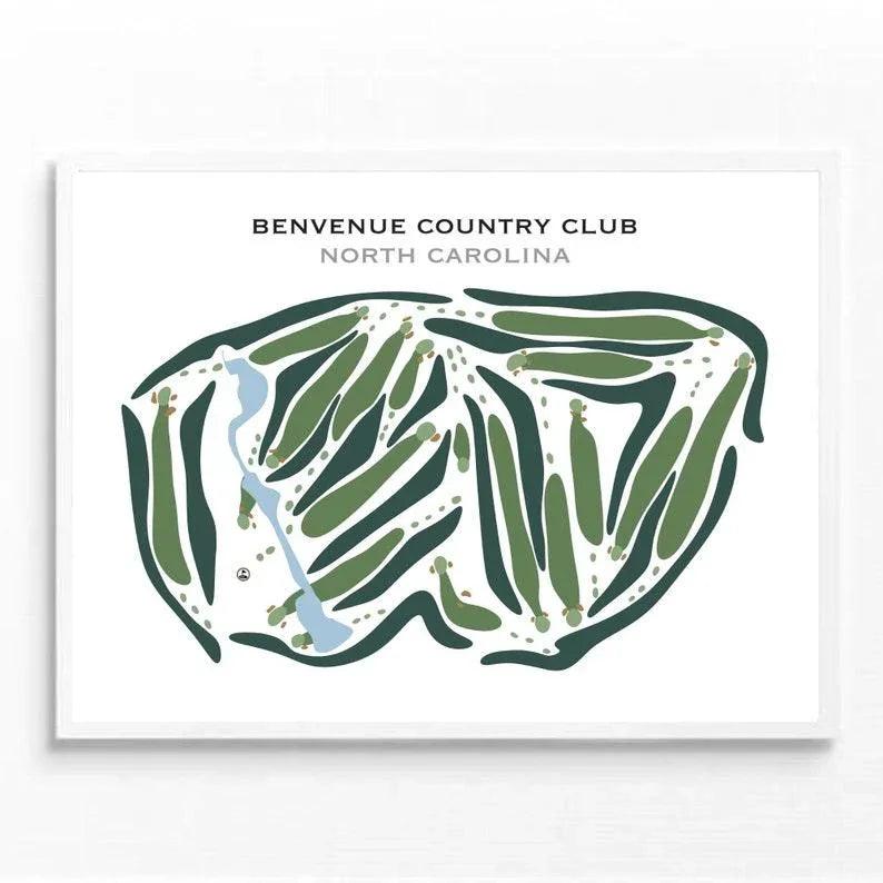 Benvenue Country Club, North Carolina - Printed Golf Courses