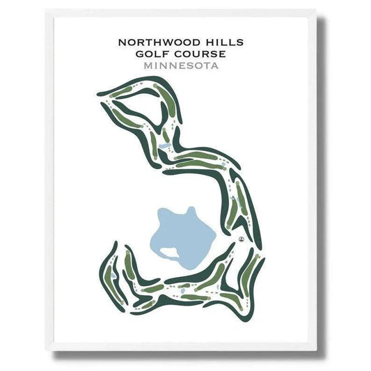 Northwood Hills Golf Course, Minnesota - Printed Golf Courses