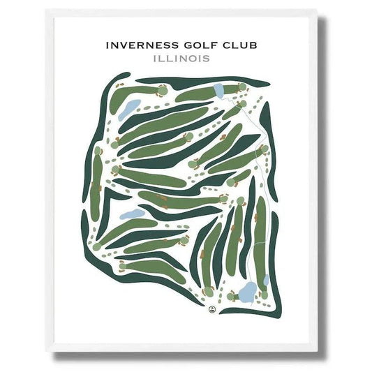 Inverness Golf Club, Illinois - Printed Golf Courses