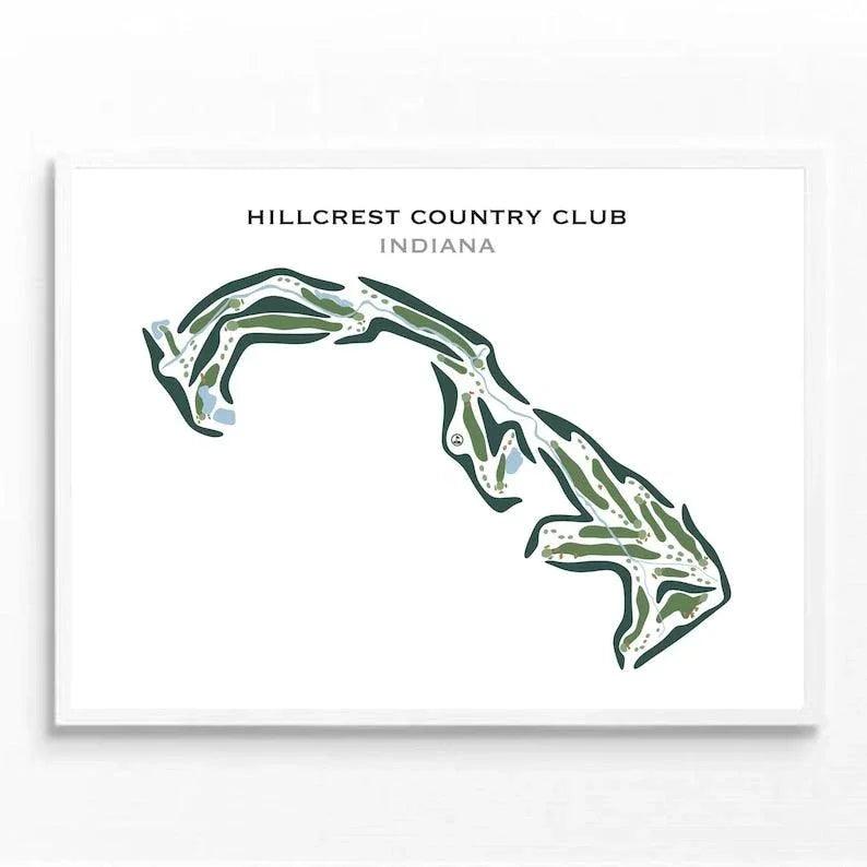 Hillcrest Country Club, Indiana - Printed Golf Courses