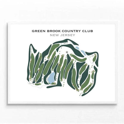 Green Brook Country Club, New Jersey - Printed Golf Courses