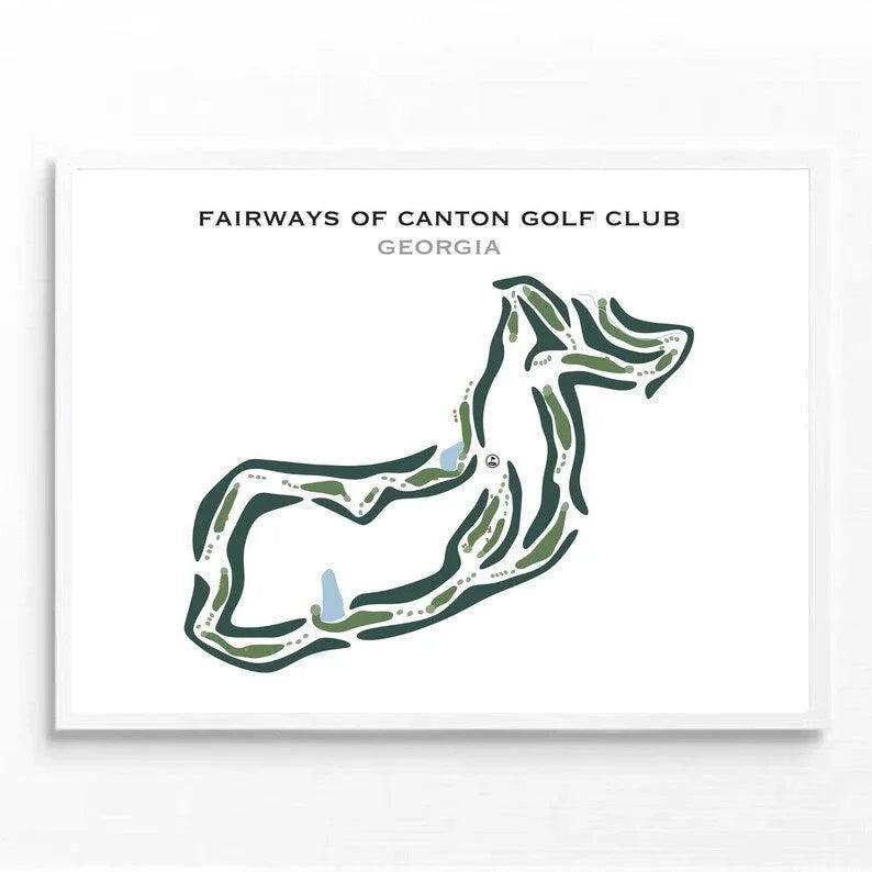 Fairways of Canton Golf Club, Georgia - Printed Golf Courses
