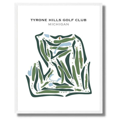 Tyrone Hills Golf Club, Michigan - Printed Golf Courses