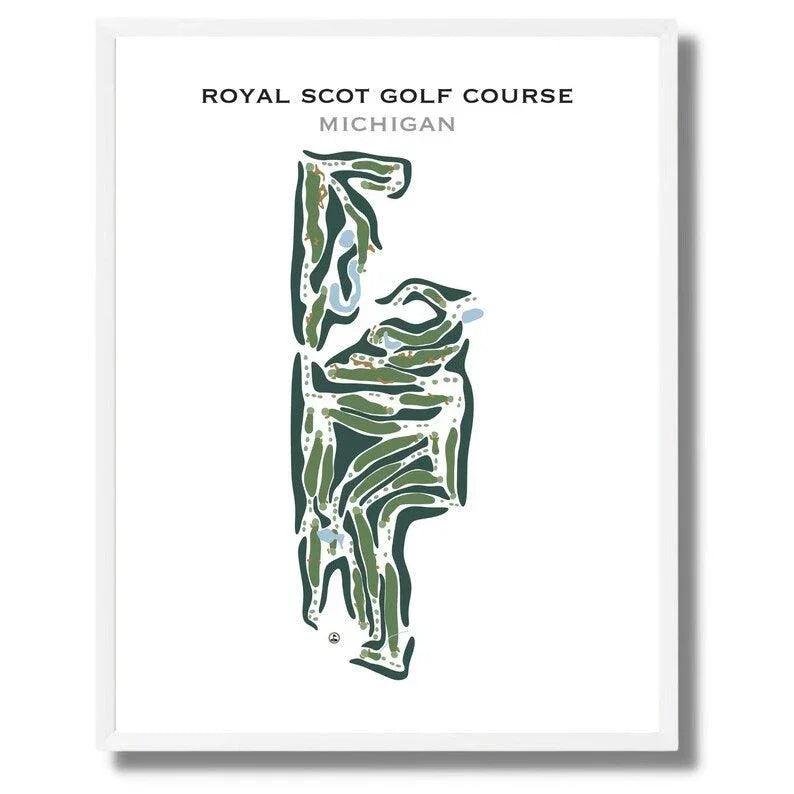 Royal Scot Golf Course, Michigan - Printed Golf Courses